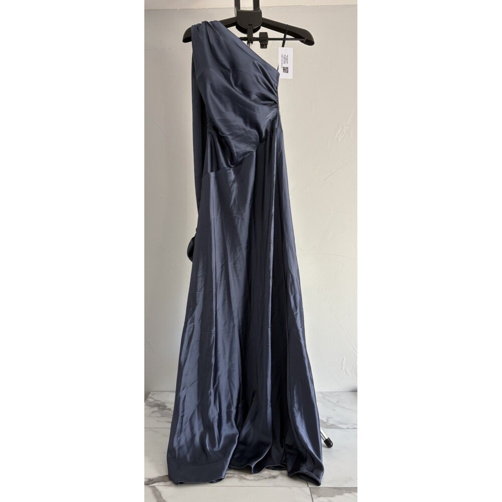 Reverly Imani Satin Navy Formal Dress Women's Size 0